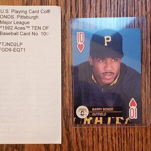 1992 The U.S. Playing Card Co® BARRY BONDS, Pittsburgh Pirates™ Major League